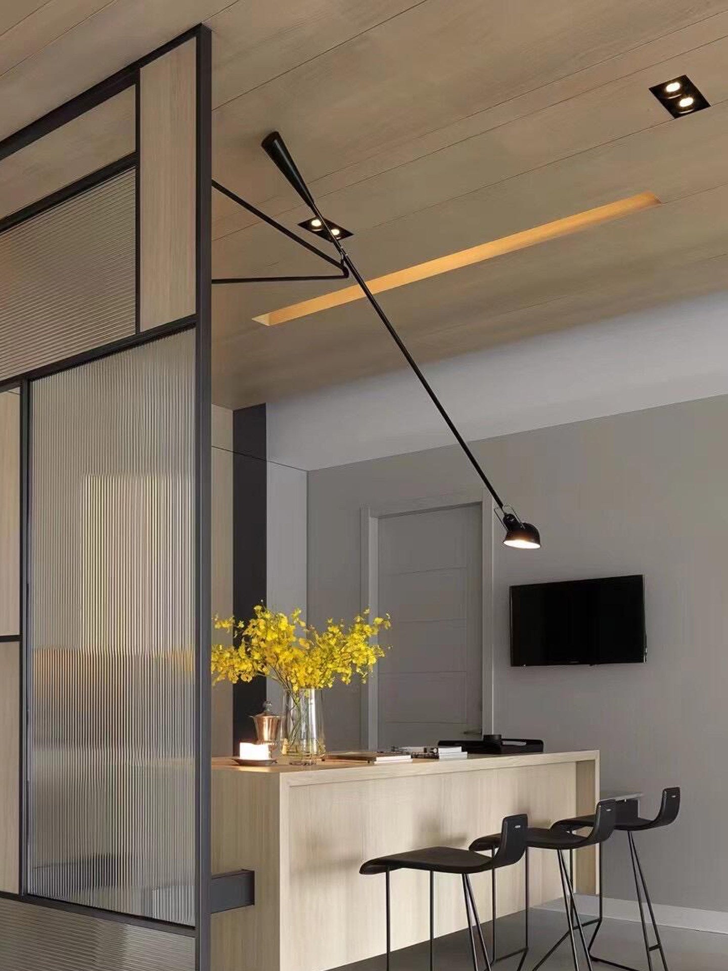 Long Swing Arm Wall Lamp