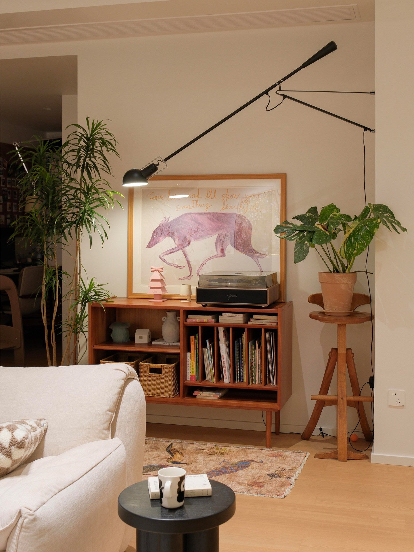 Long Swing Arm Wall Lamp
