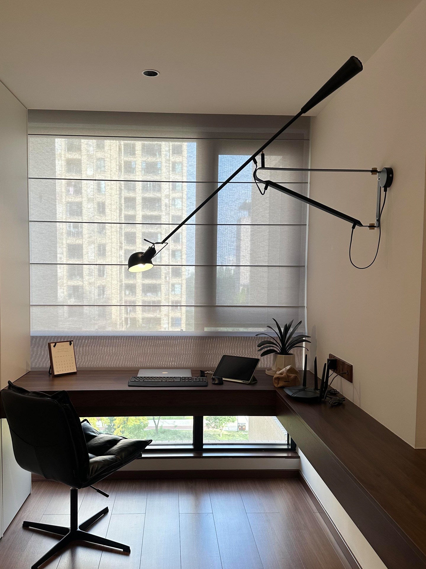 Long Swing Arm Wall Lamp