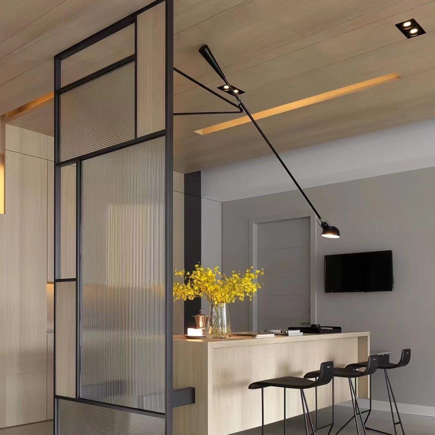Long Swing Arm Wall Lamp