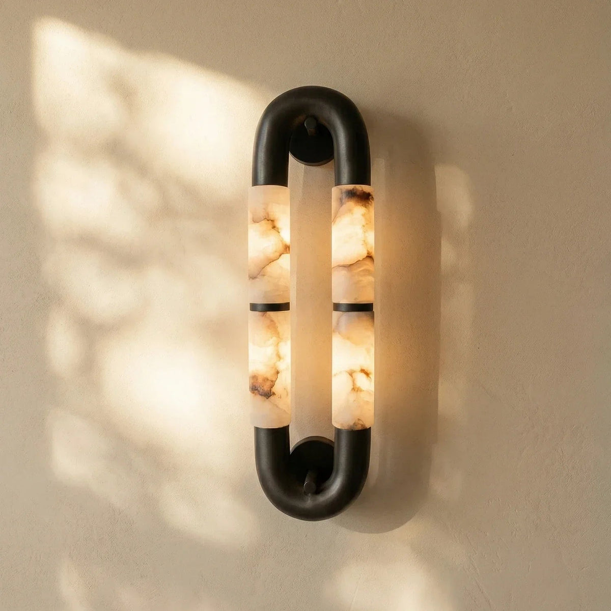 Luma Arc Dual Alabaster Wall Sconce