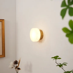 Lunara Alabaster Disc Wall Sconce