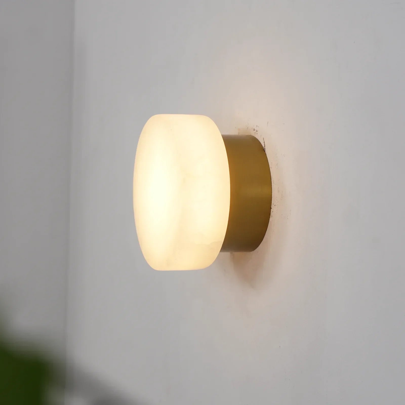 Lunara Alabaster Disc Wall Sconce