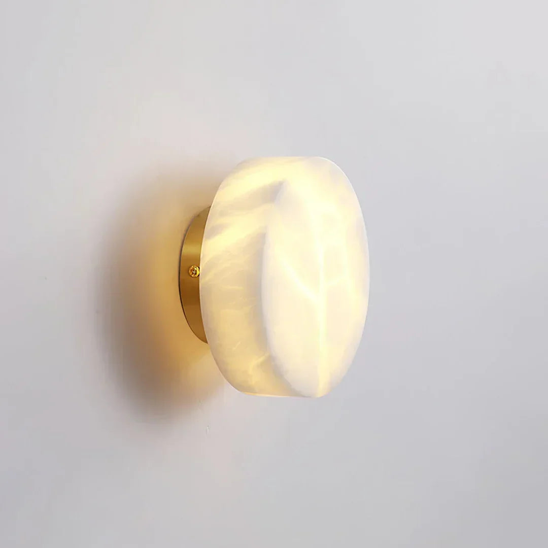 Lunara Alabaster Disc Wall Sconce