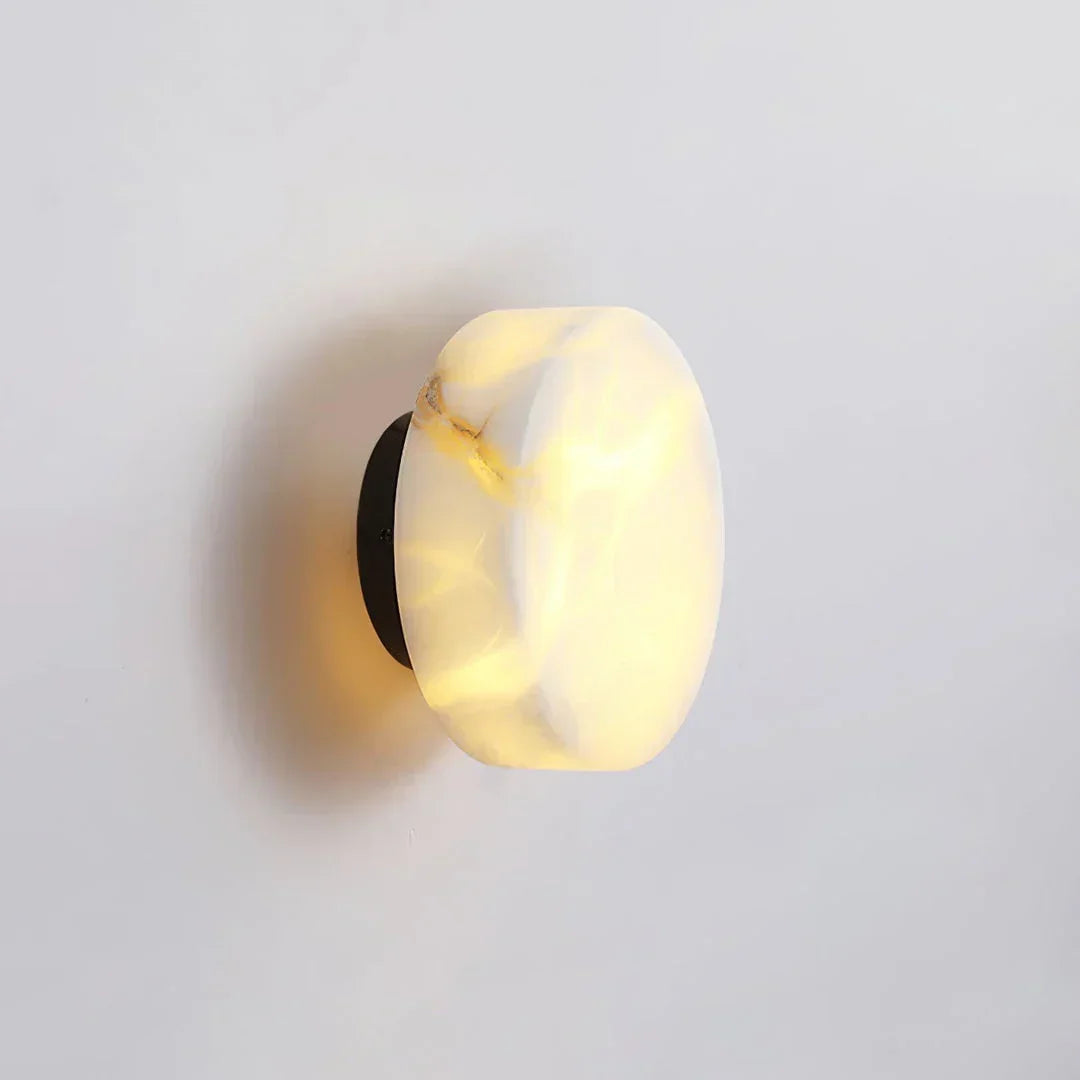 Lunara Alabaster Disc Wall Sconce