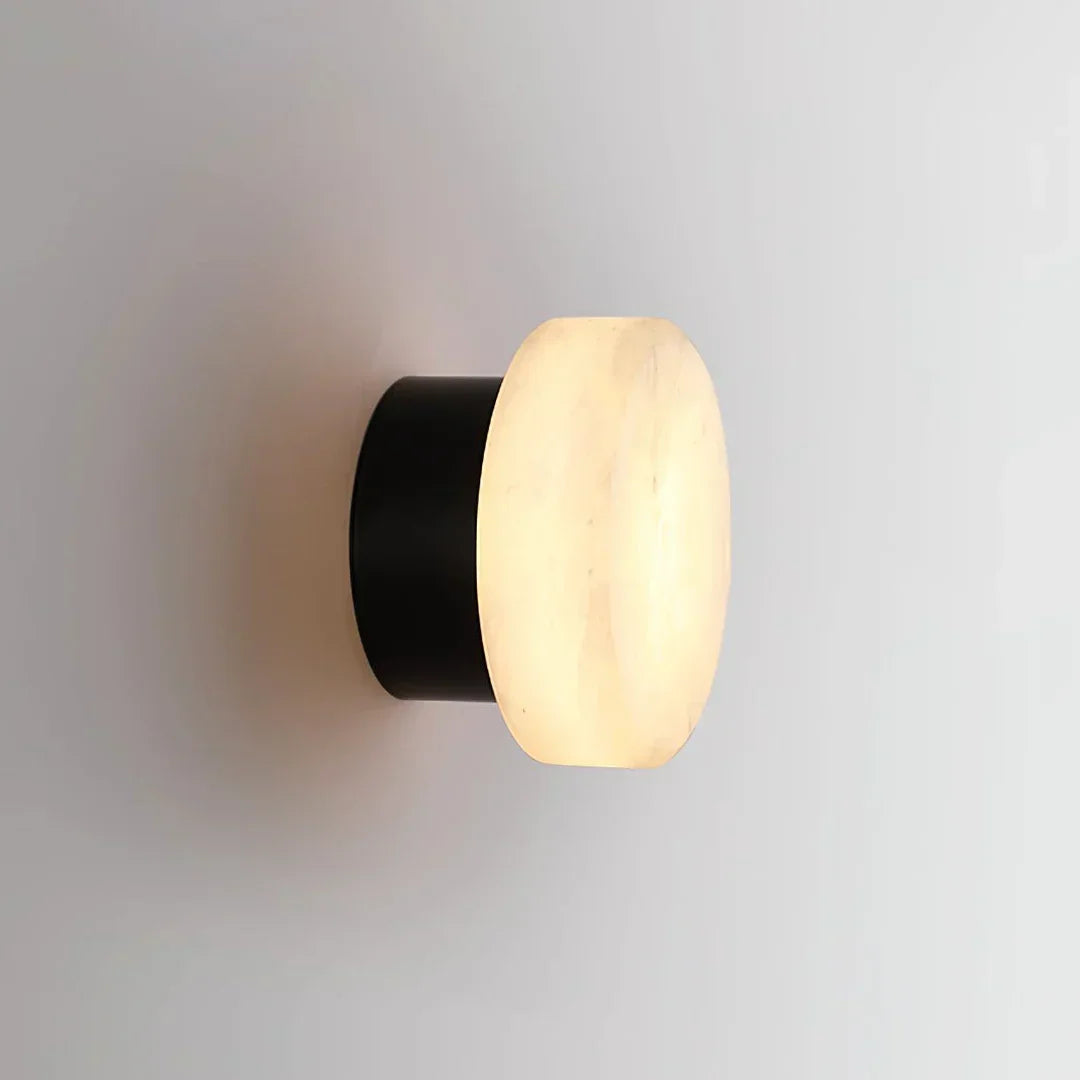 Lunara Alabaster Disc Wall Sconce