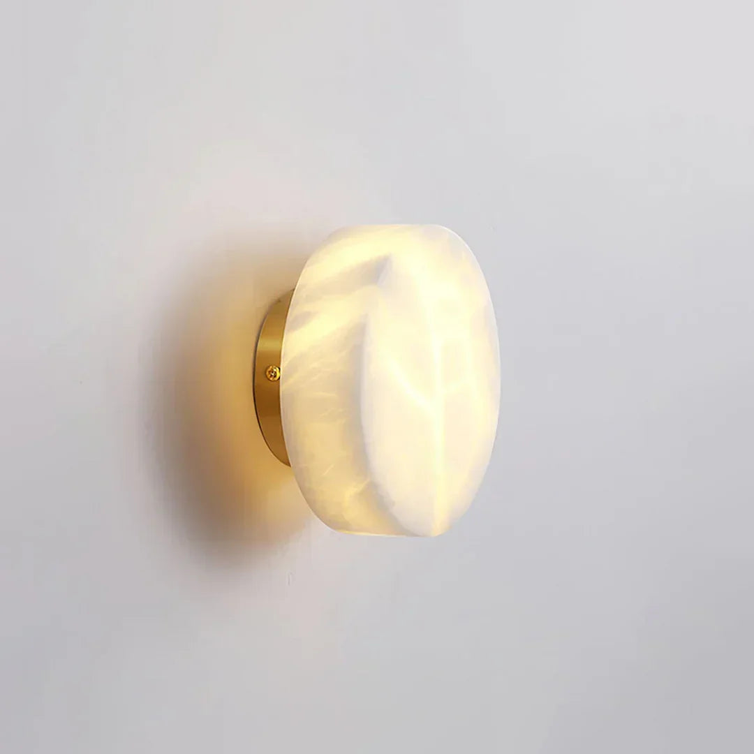 Lunara Alabaster Disc Wall Sconce