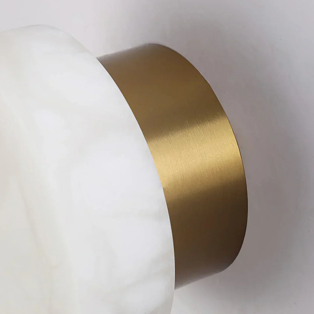 Lunara Alabaster Disc Wall Sconce