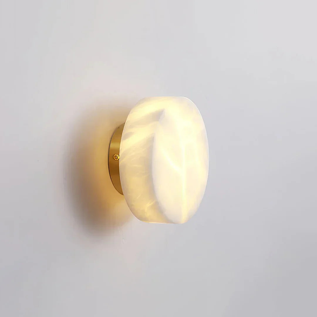 Lunara Alabaster Disc Wall Sconce