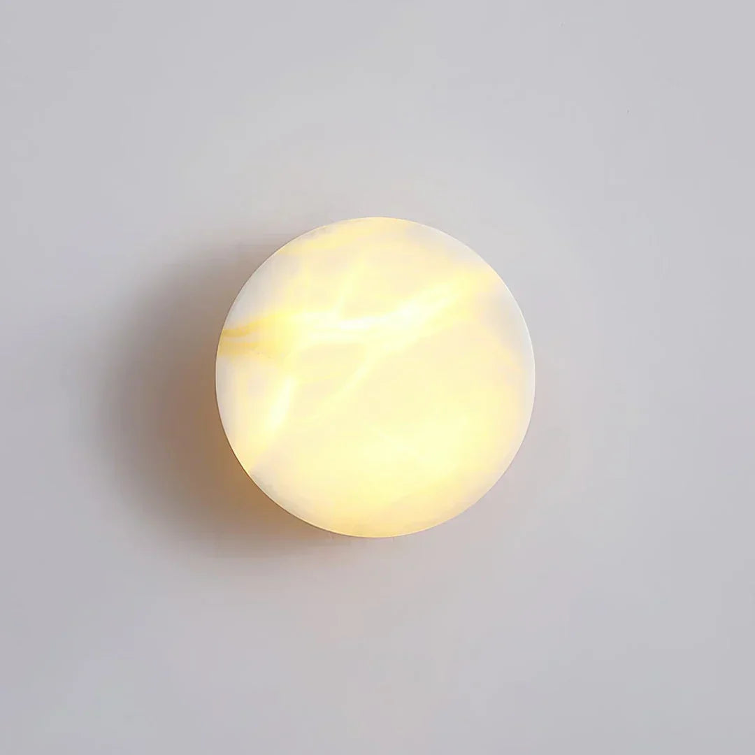 Lunara Alabaster Disc Wall Sconce