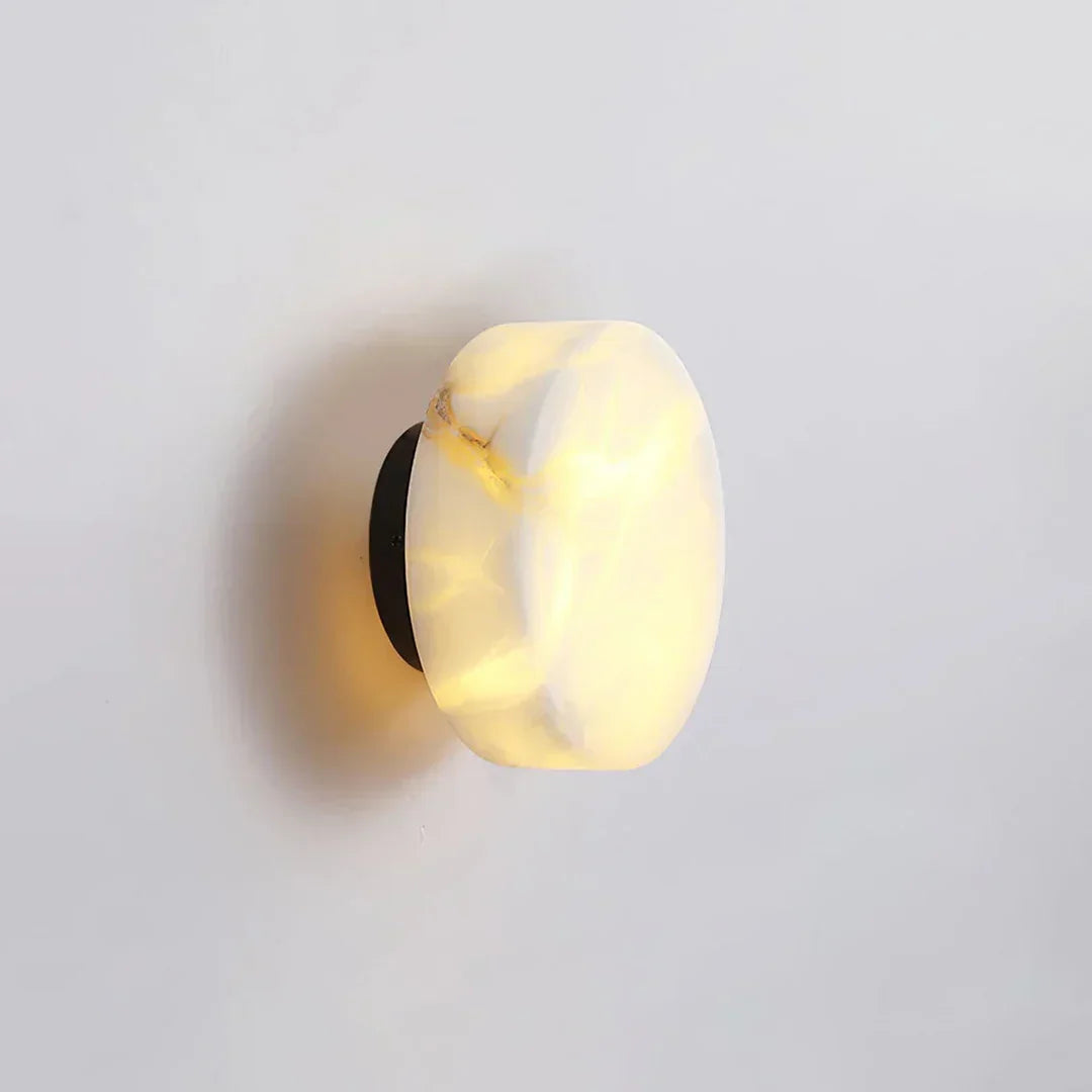Lunara Alabaster Disc Wall Sconce