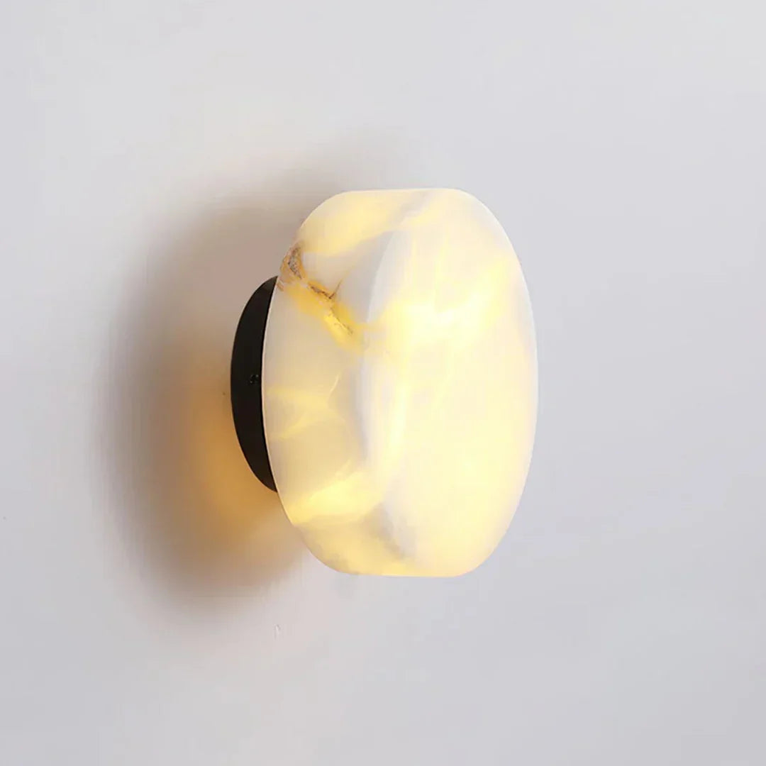Lunara Alabaster Disc Wall Sconce