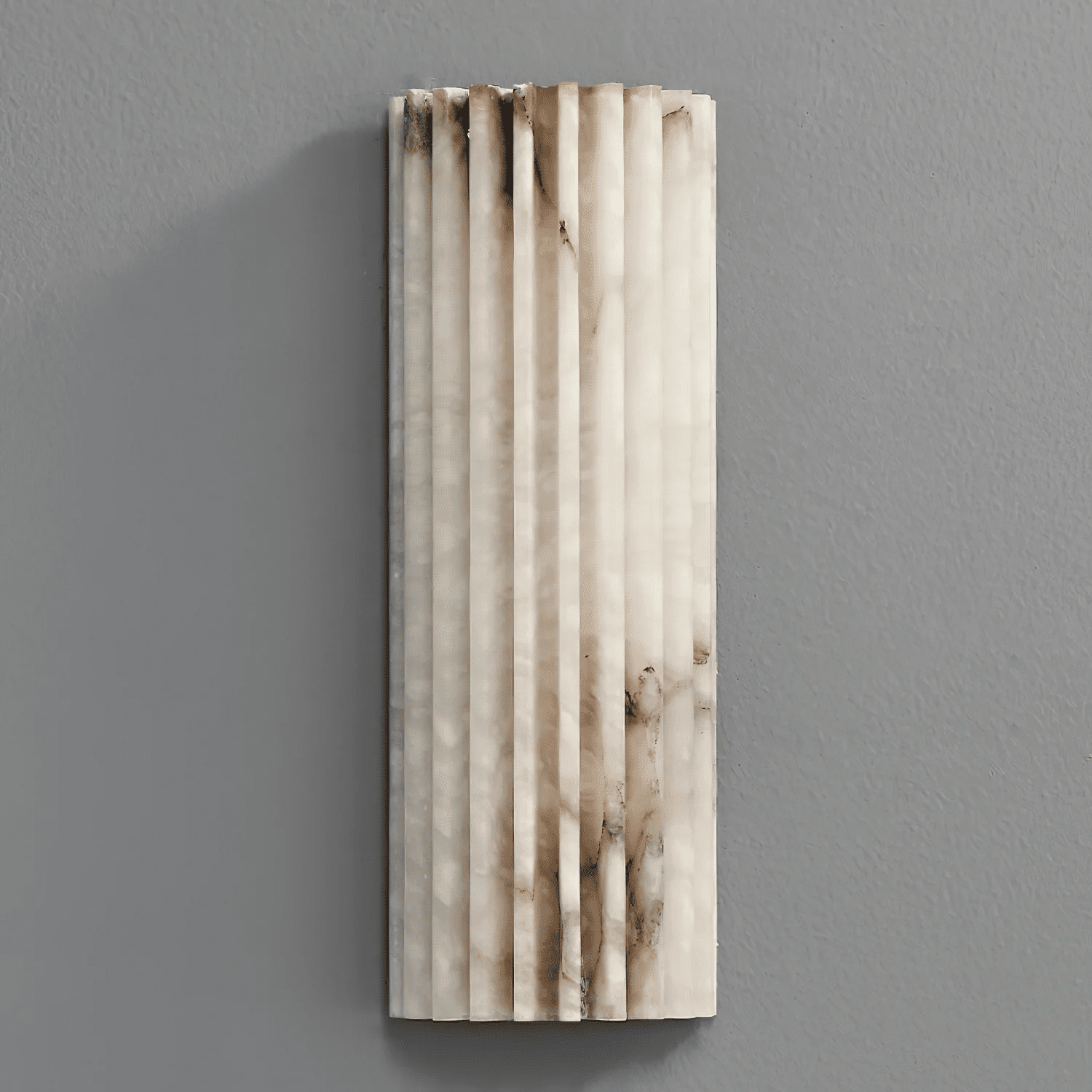 Lunavelle Ribbed Alabaster Wall Light