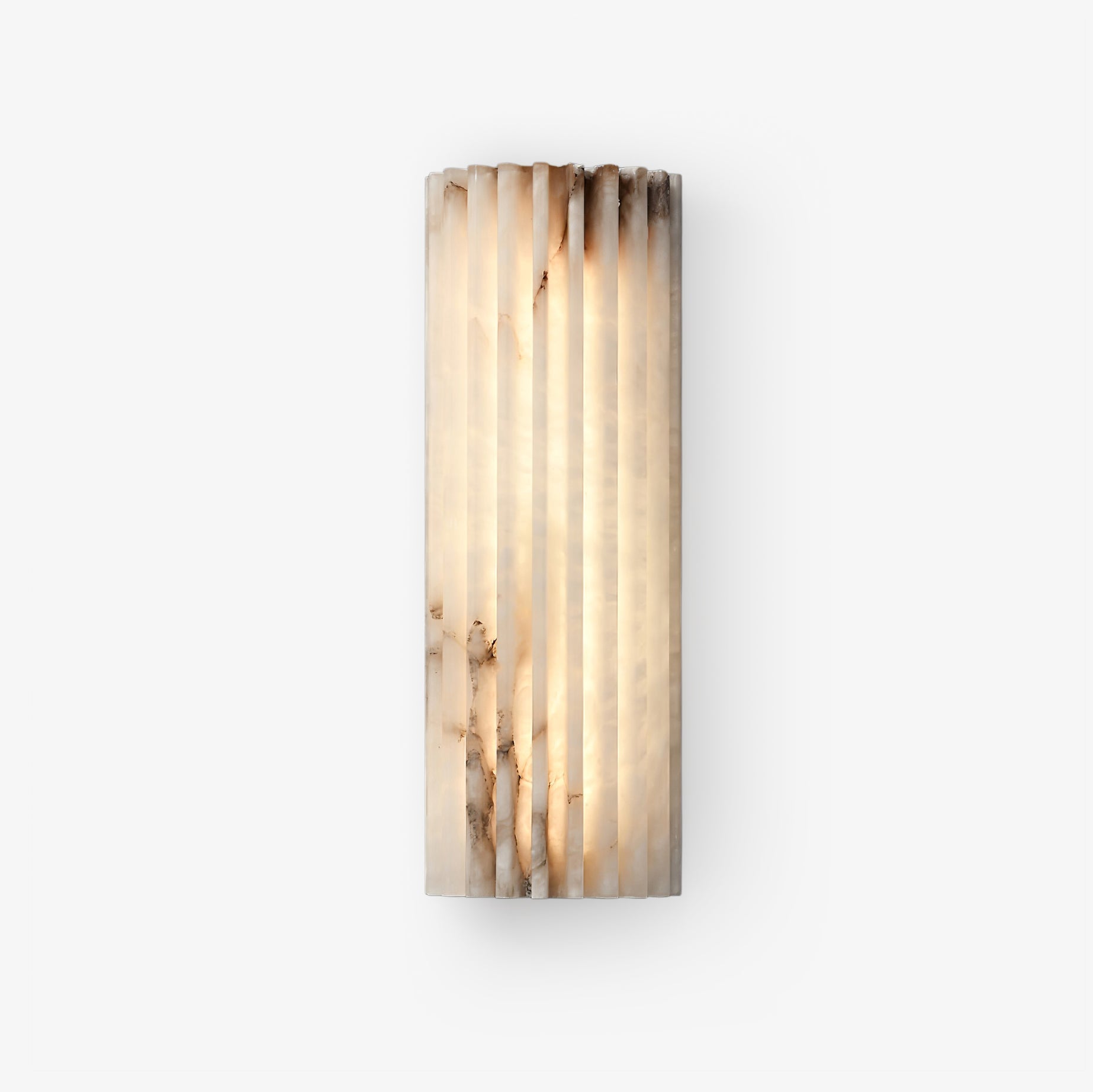 Lunavelle Ribbed Alabaster Wall Light