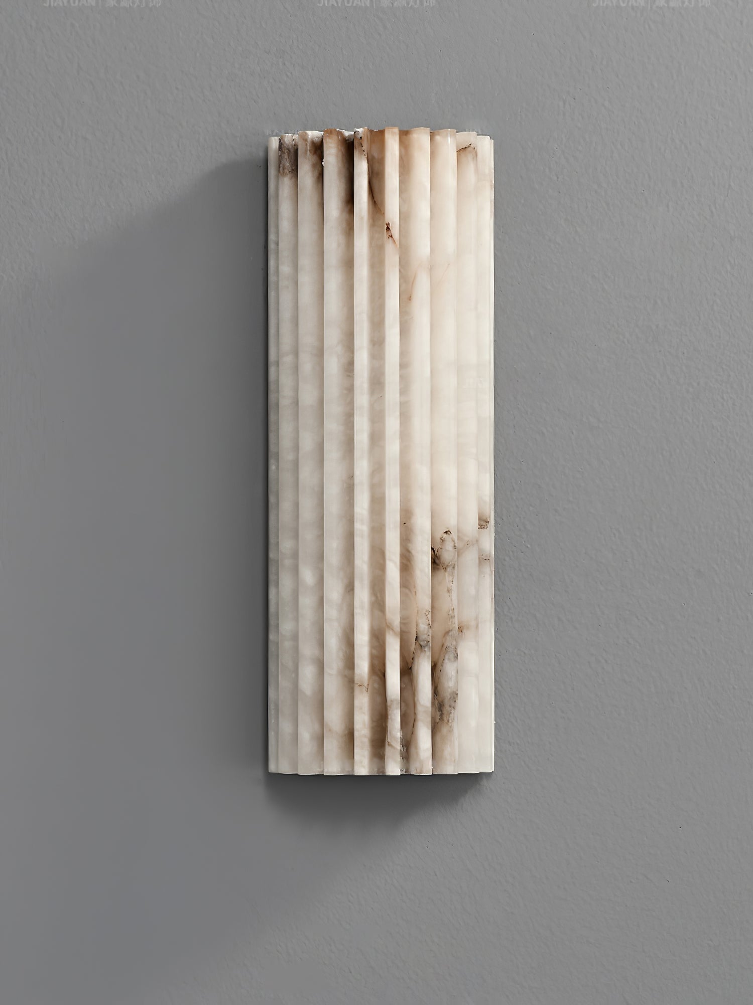 Lunavelle Ribbed Alabaster Wall Light