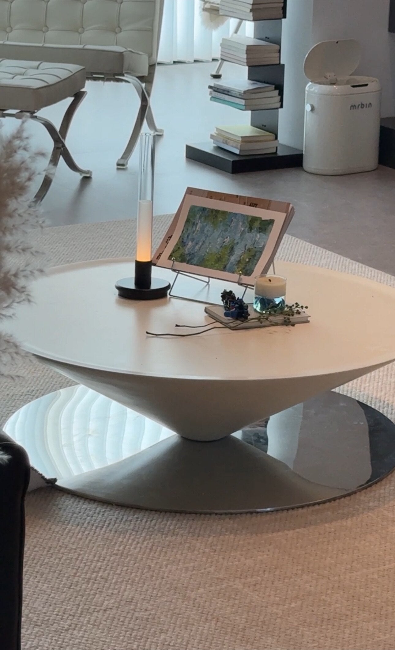 Lunor Column Rechargeable Table Lamp