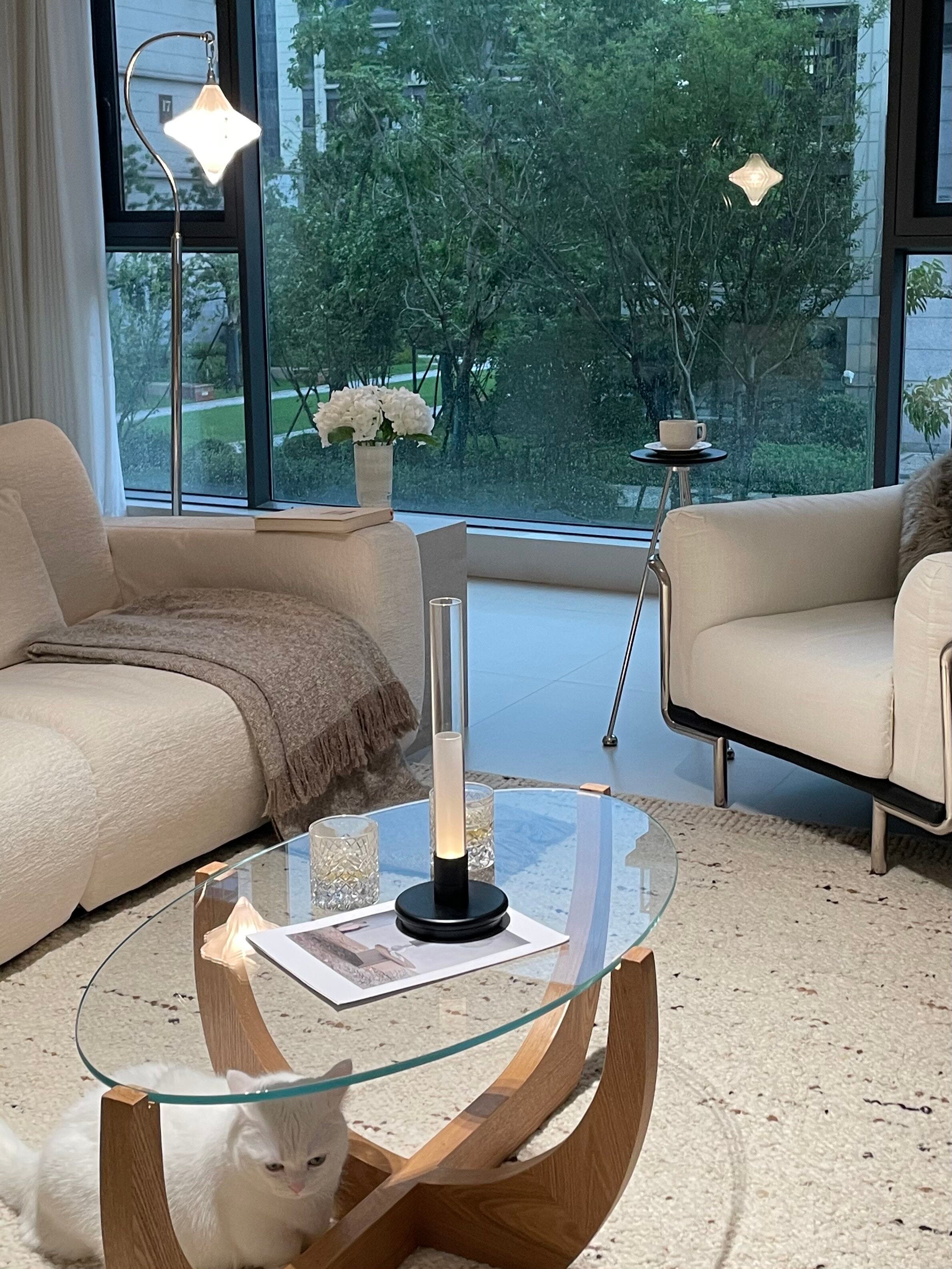 Lunor Column Rechargeable Table Lamp