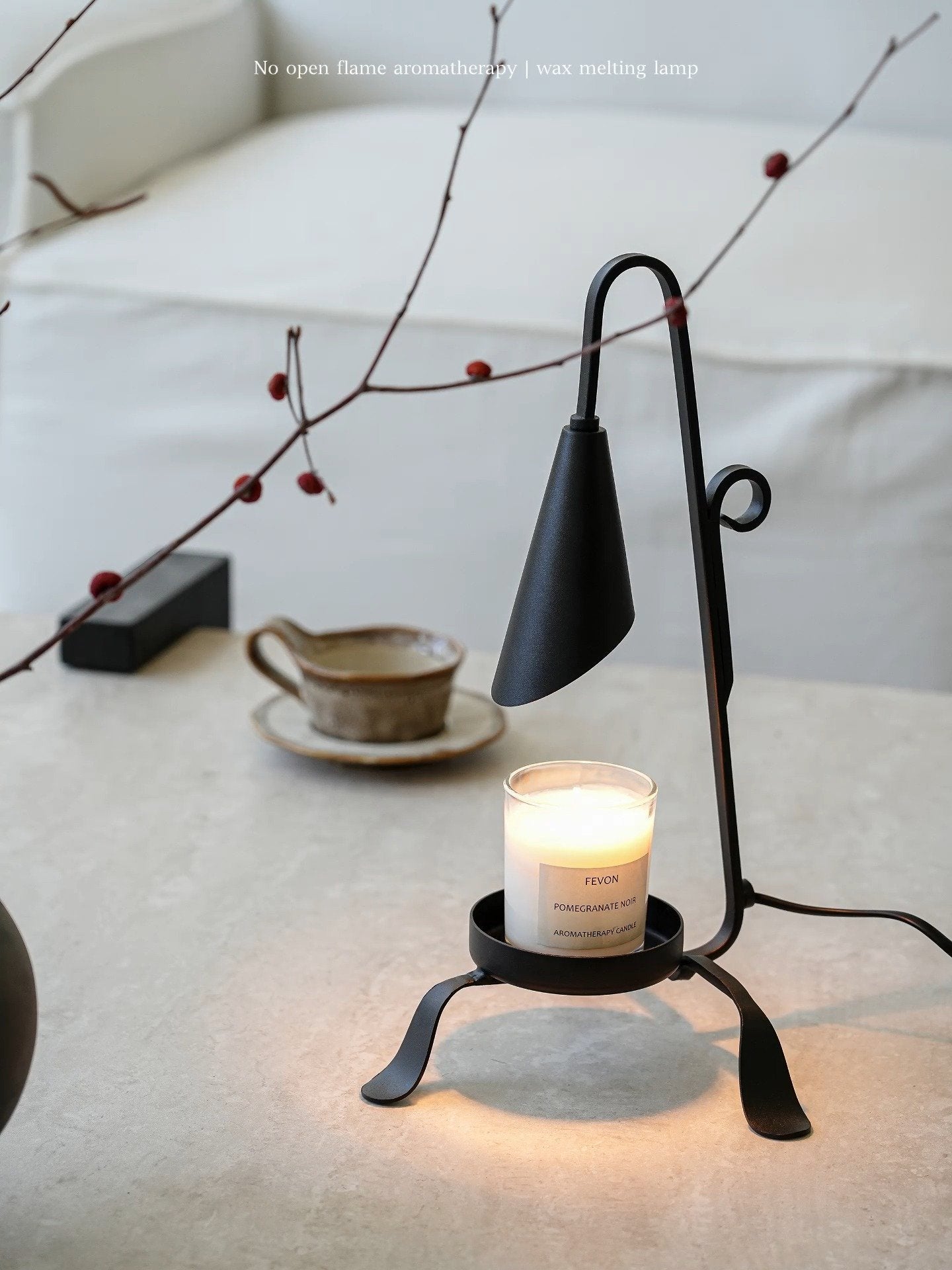 Marlowe Handled Vintage Candle Warmer Lamp