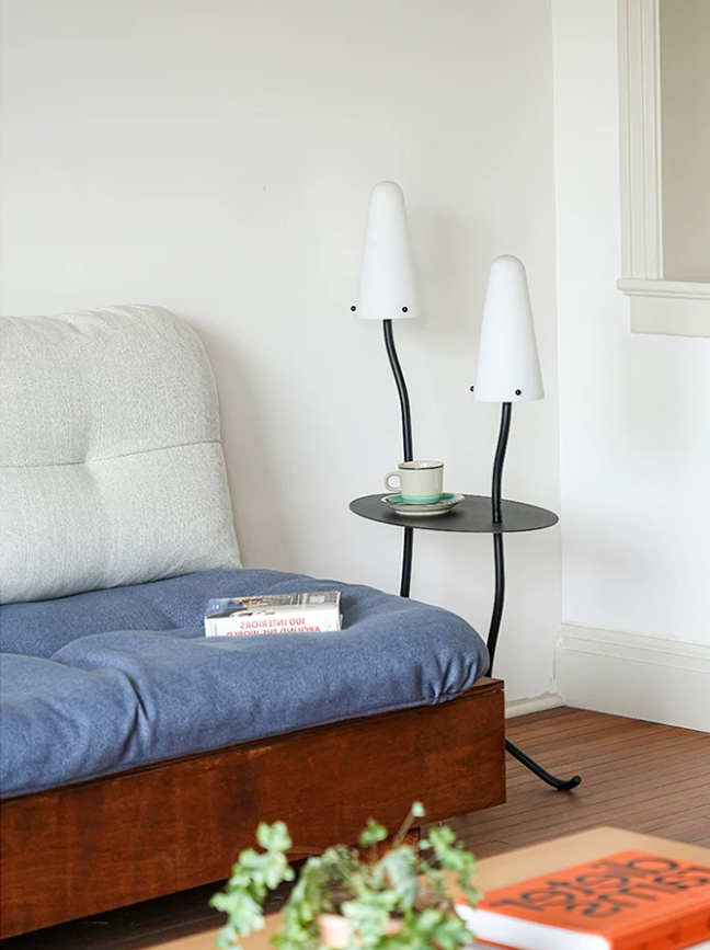 Mavelle Twin Shade Side Table Floor Lamp