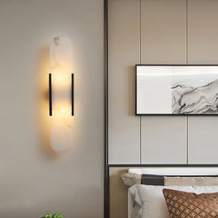 Melange Elongated Alabaster Wall Lamp