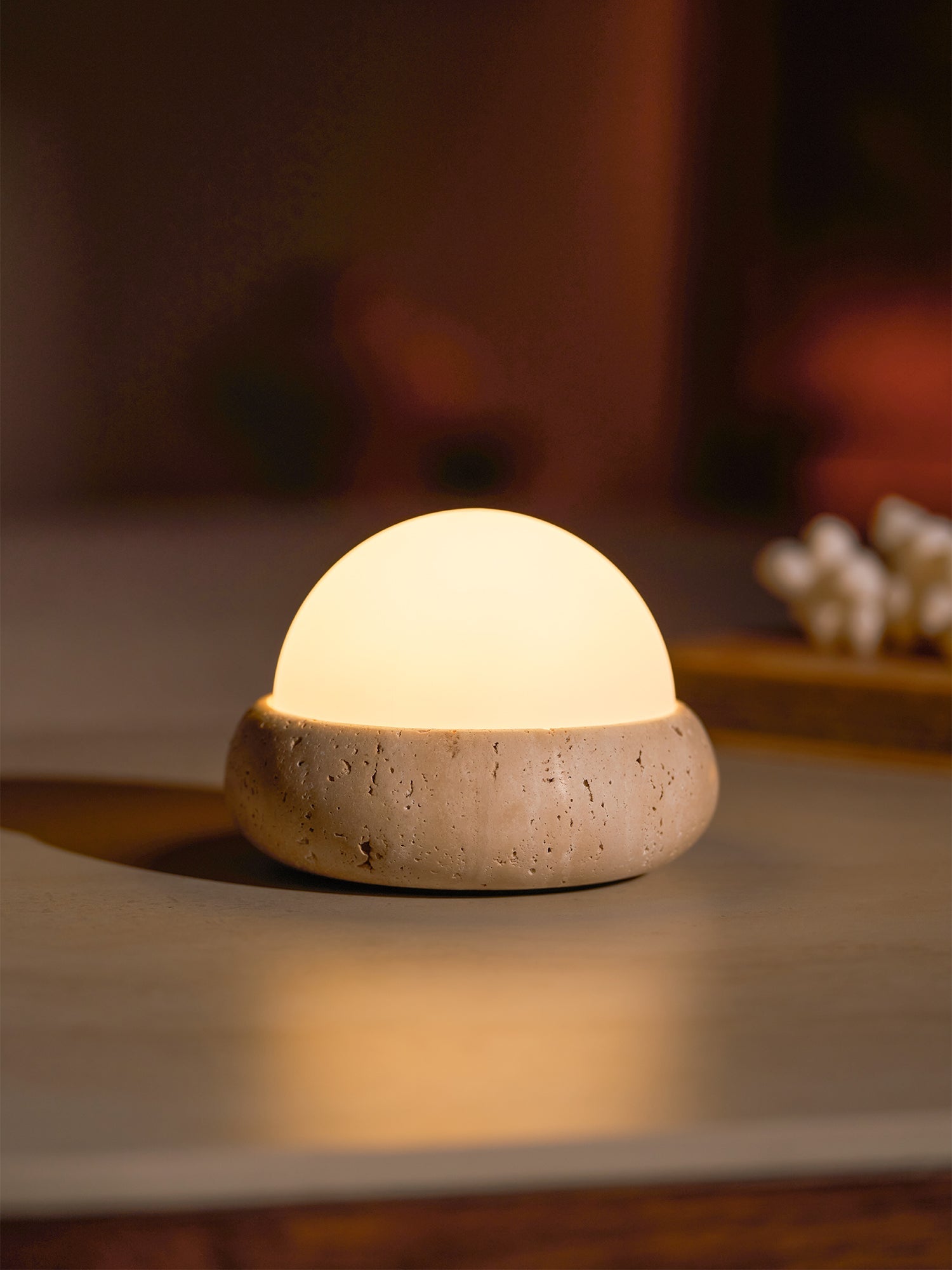 Mini Maga Travertine Table Lamp