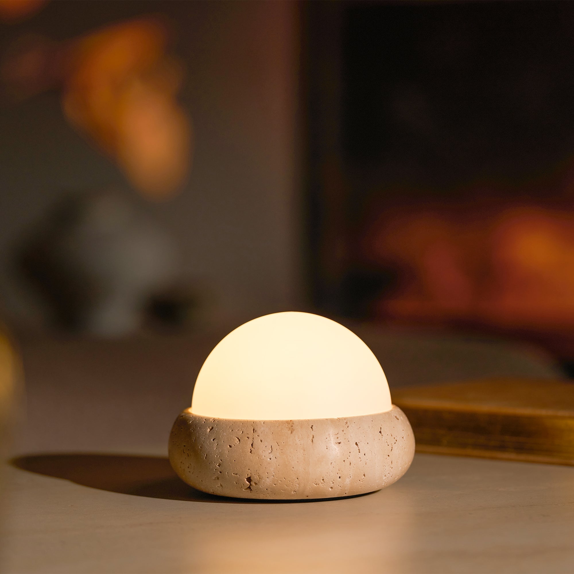 Mini Maga Travertine Table Lamp