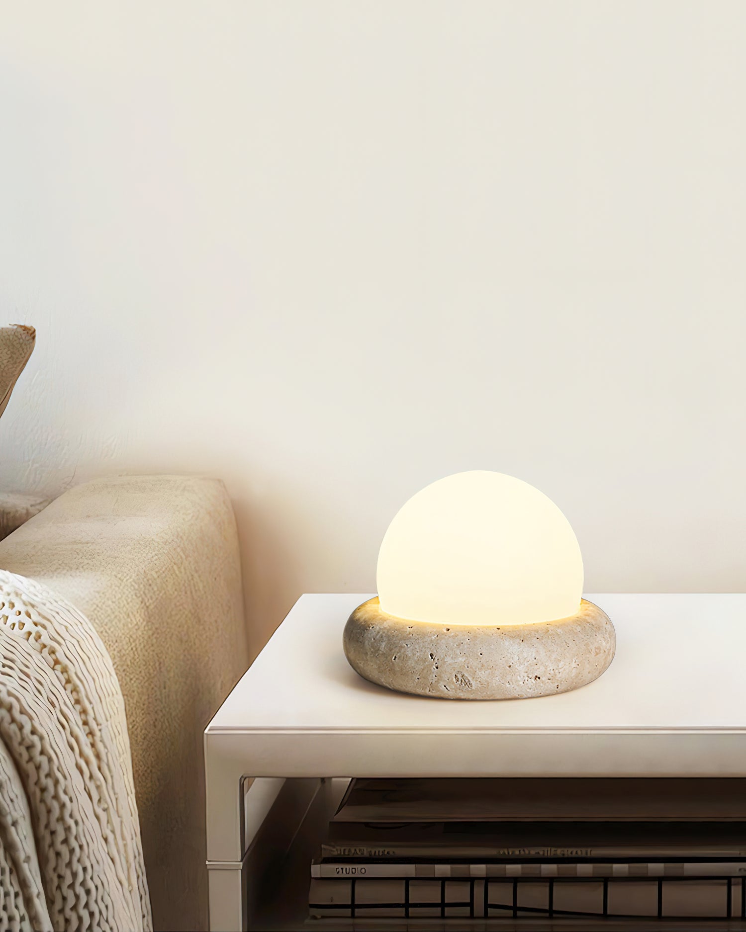 Mini Maga Travertine Table Lamp