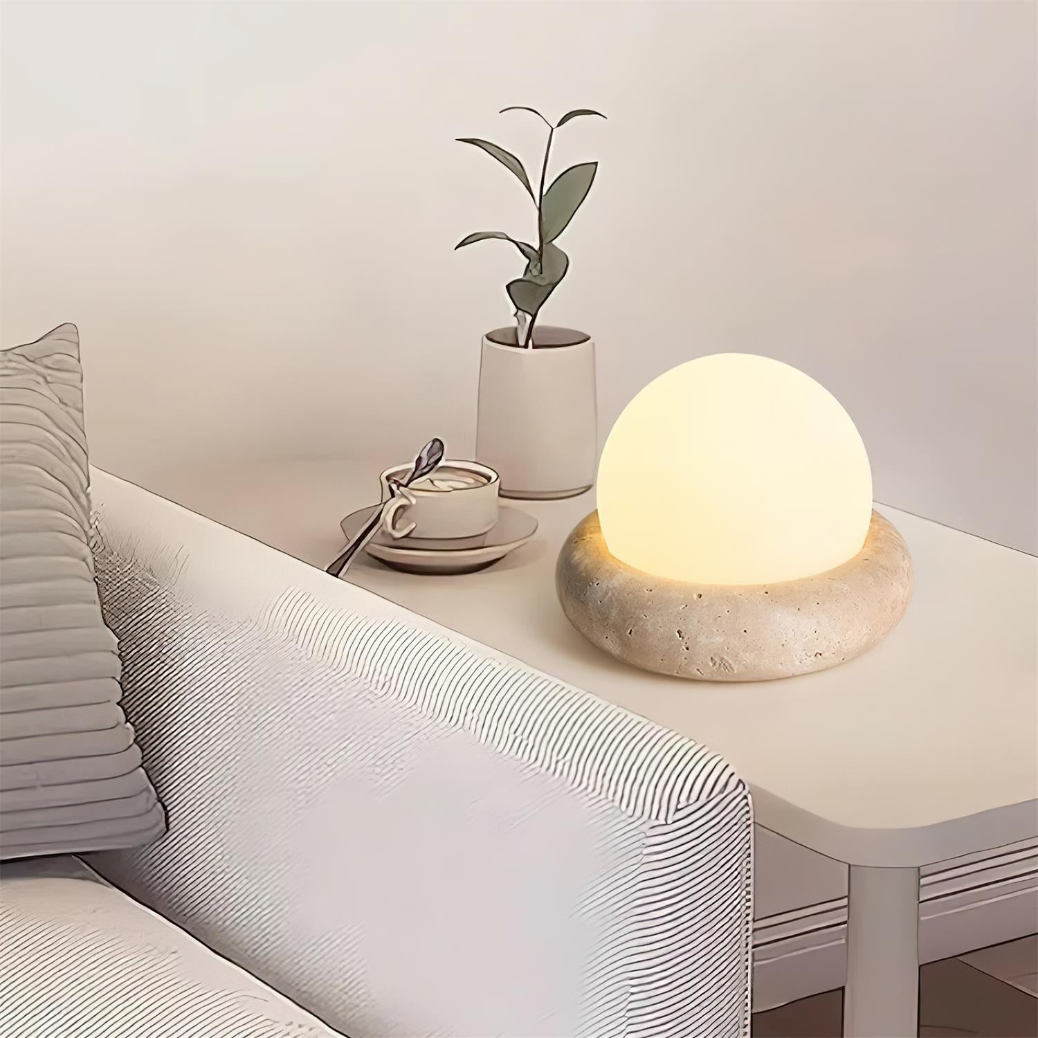 Mini Maga Travertine Table Lamp