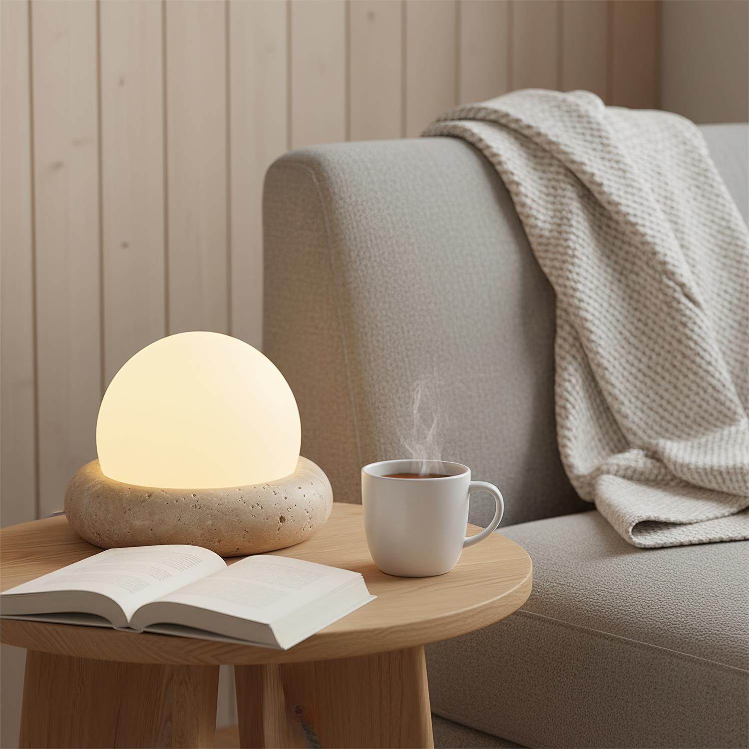 Mini Maga Travertine Table Lamp