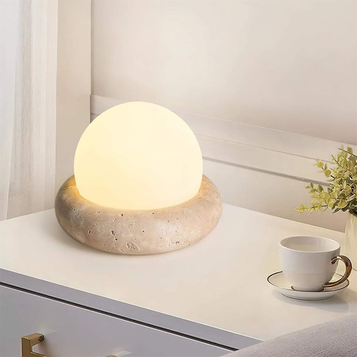 Mini Maga Travertine Table Lamp