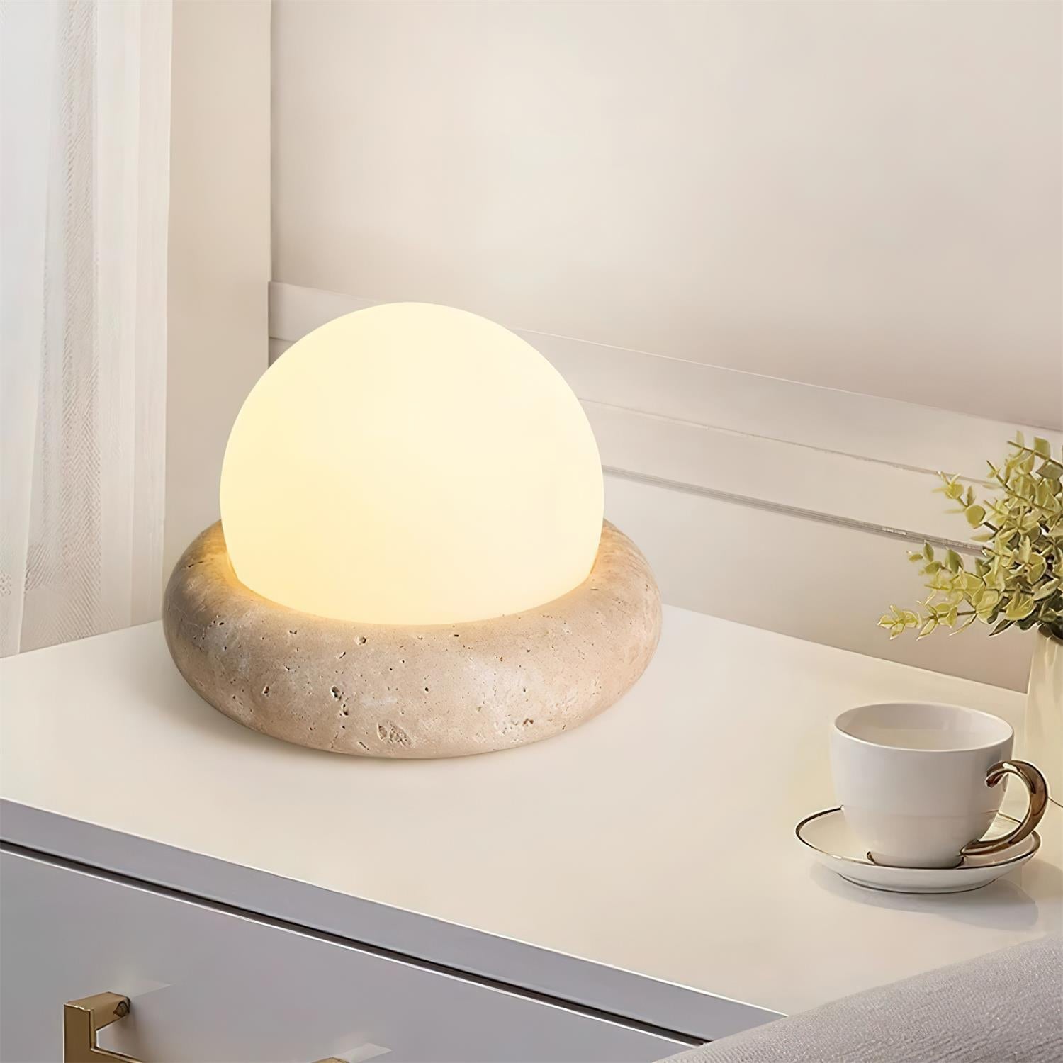 Mini Maga Travertine Table Lamp