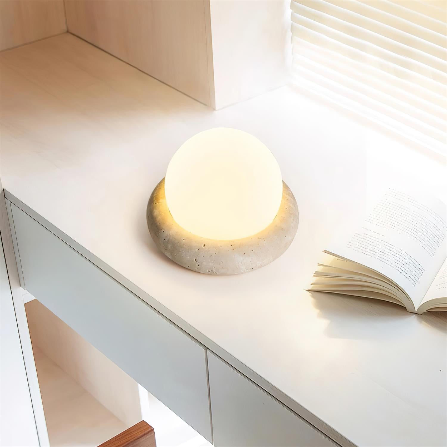 Mini Maga Travertine Table Lamp