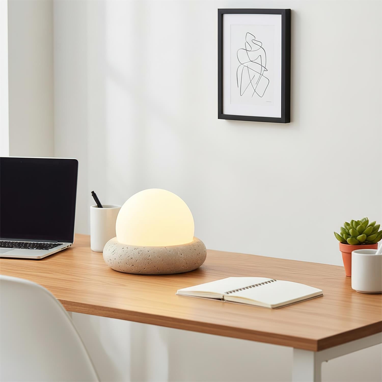 Mini Maga Travertine Table Lamp