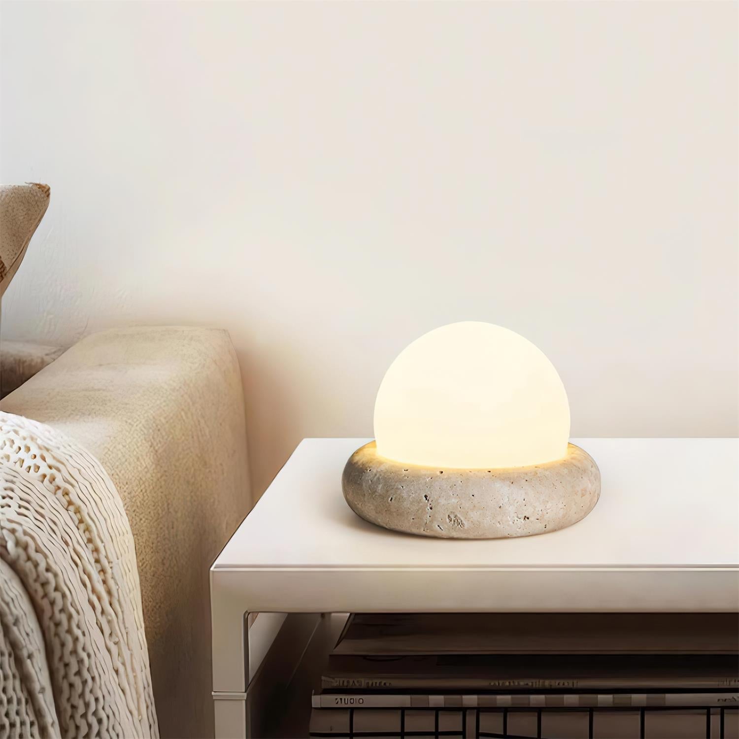 Mini Maga Travertine Table Lamp