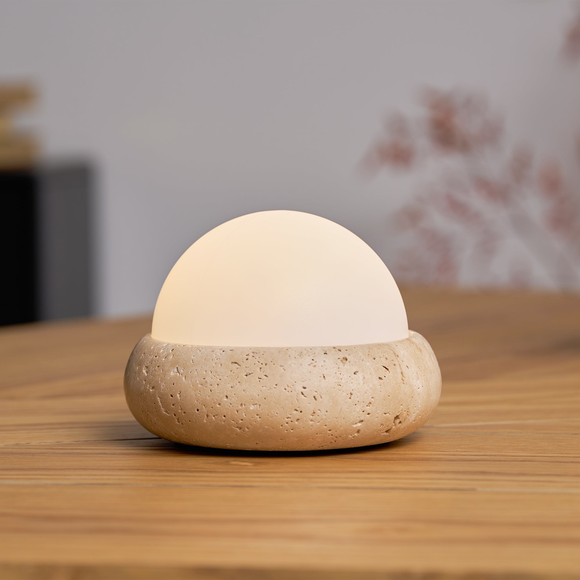 Mini Maga Travertine Table Lamp