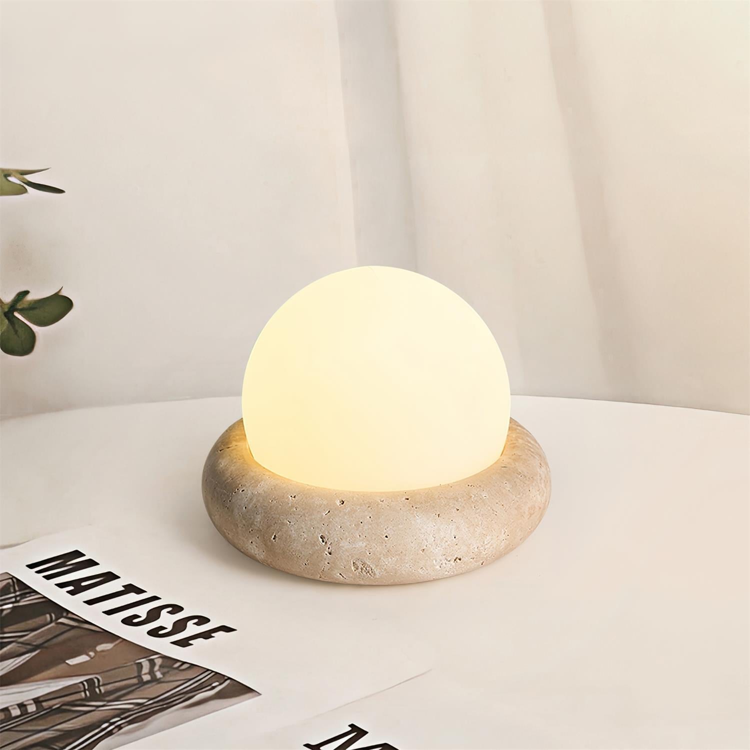 Mini Maga Travertine Table Lamp