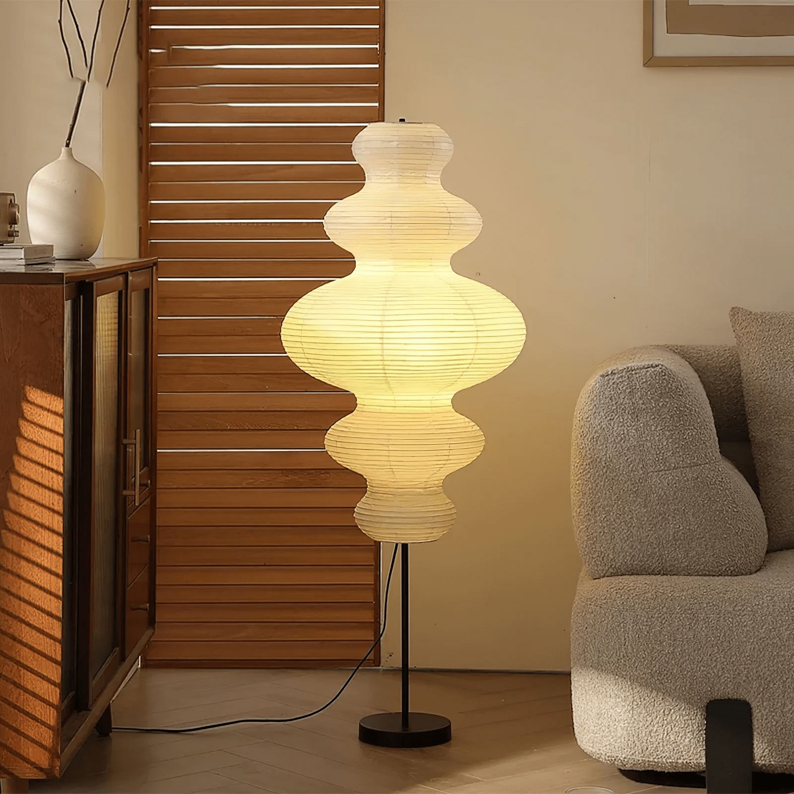 Chigiri Paper Tower Floor Lamp
