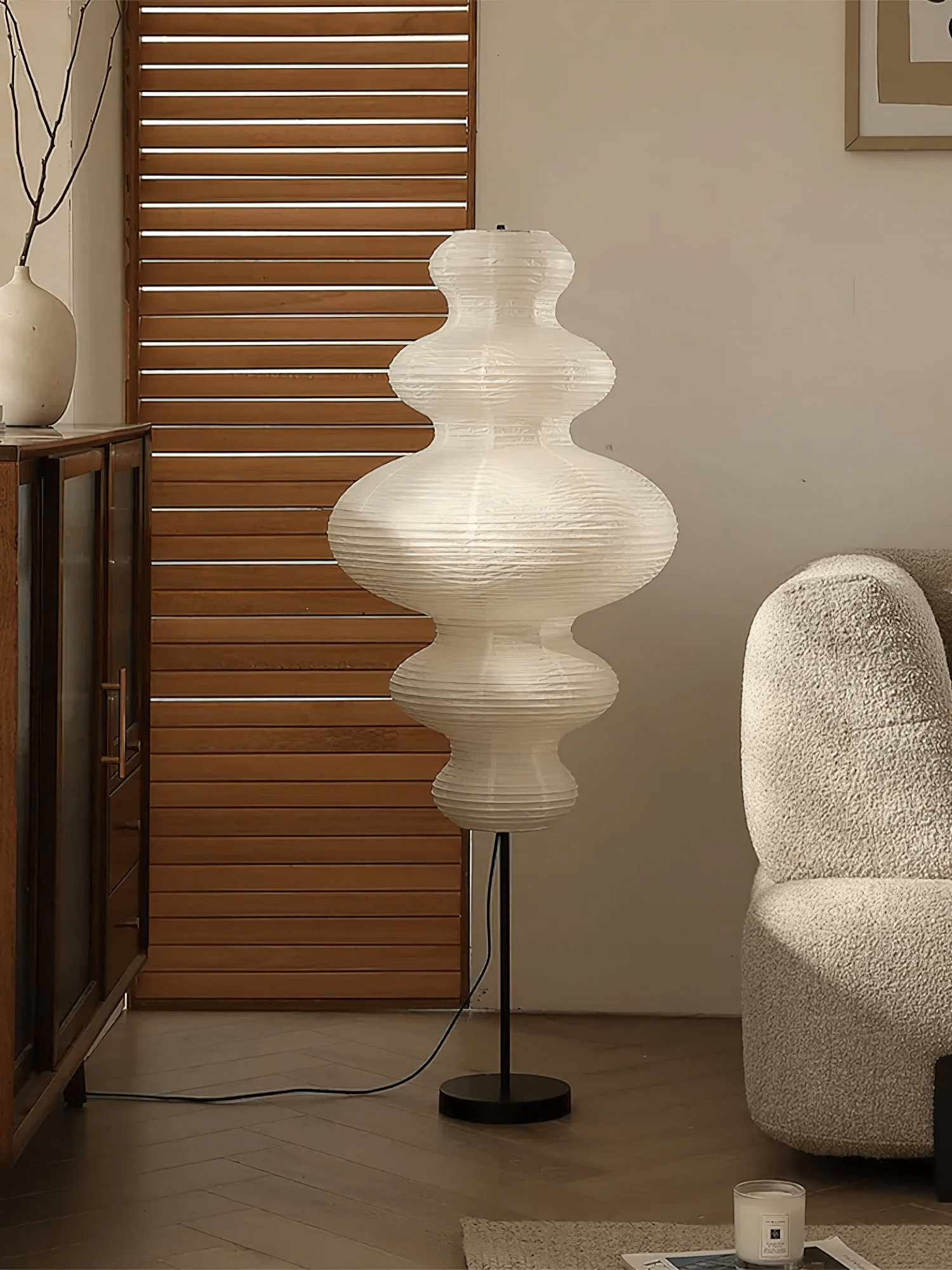 Chigiri Paper Tower Floor Lamp