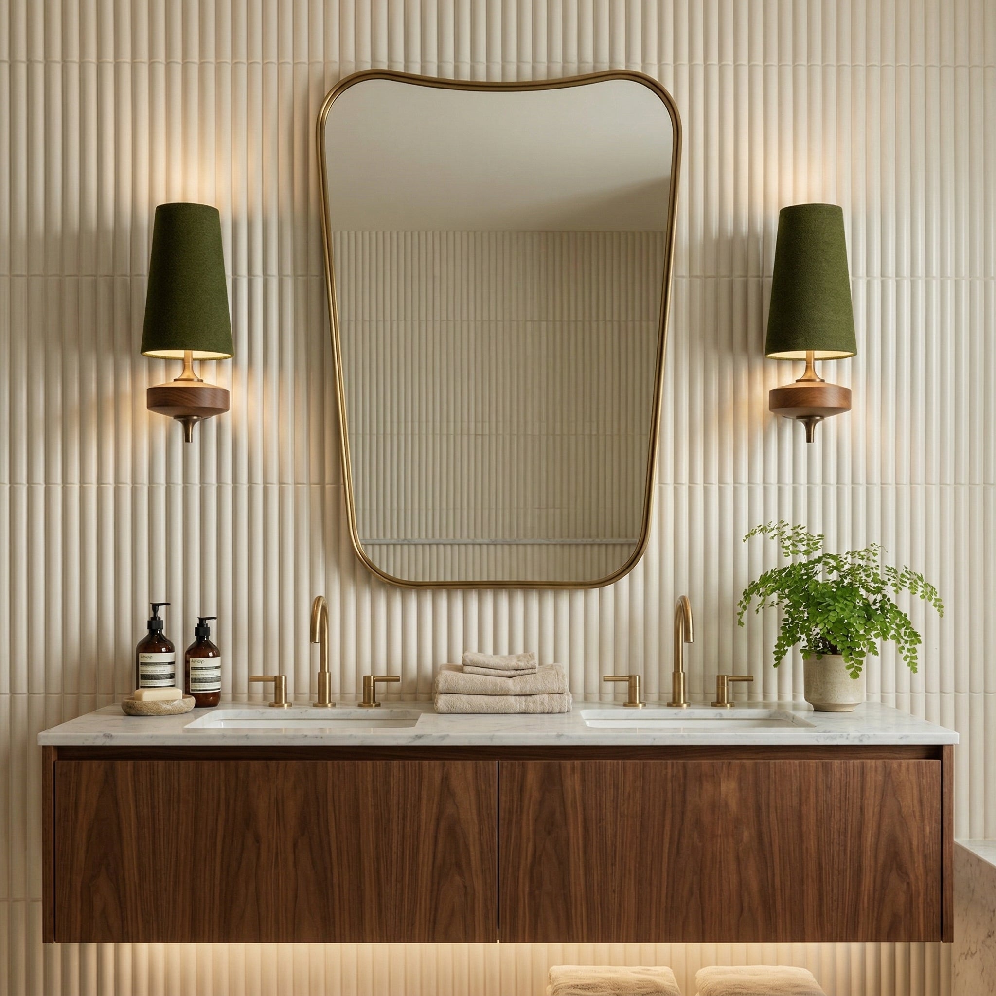 Nerava Walnut Boucle Wall Sconce