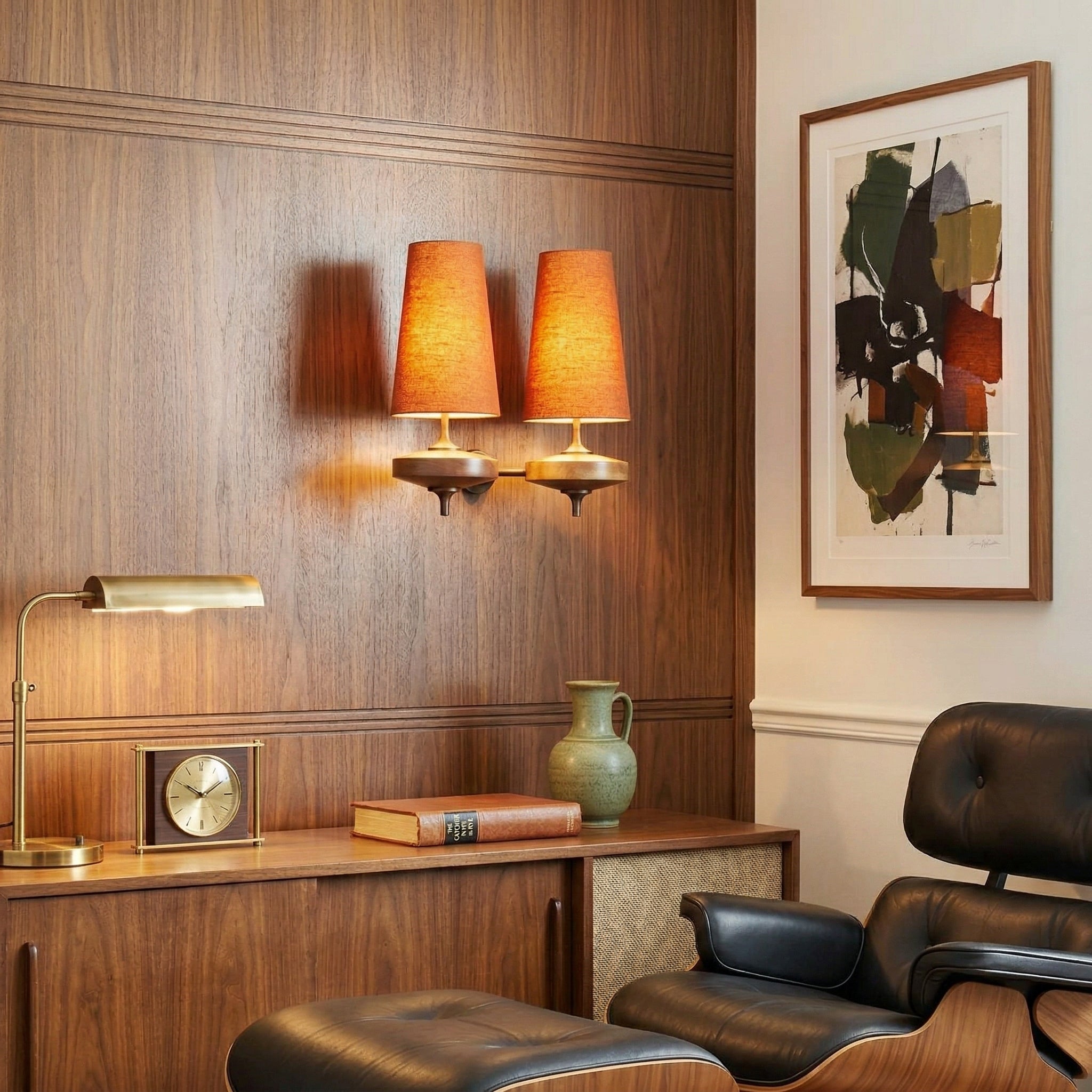 Nerava Walnut Boucle Wall Sconce