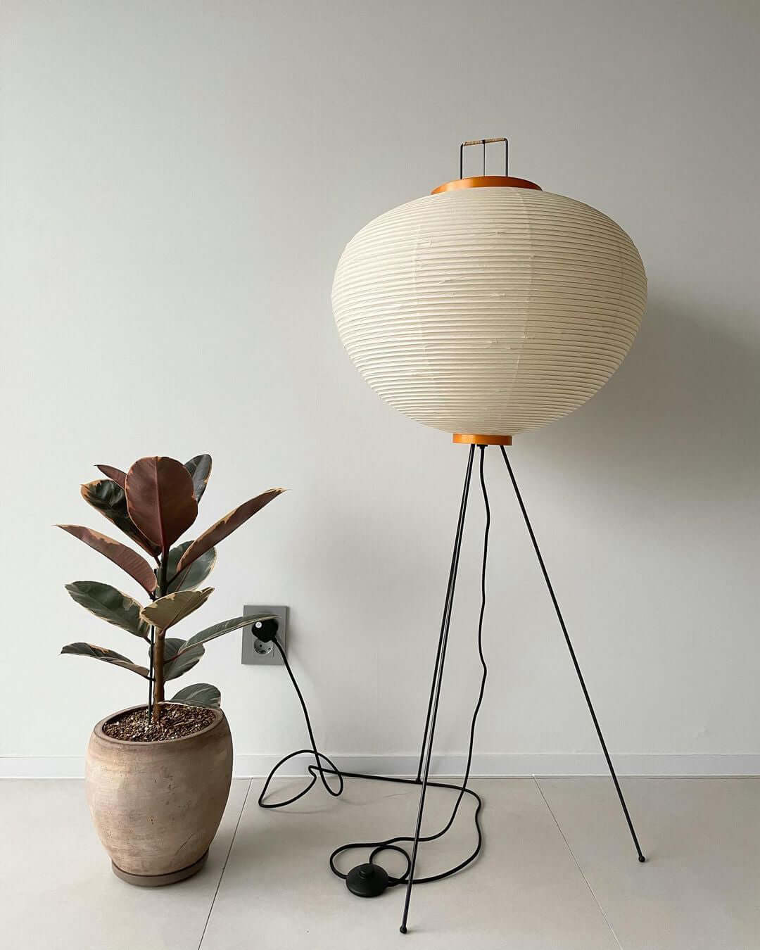 Nubira Mulberry Paper Sculptural Floor Lamp