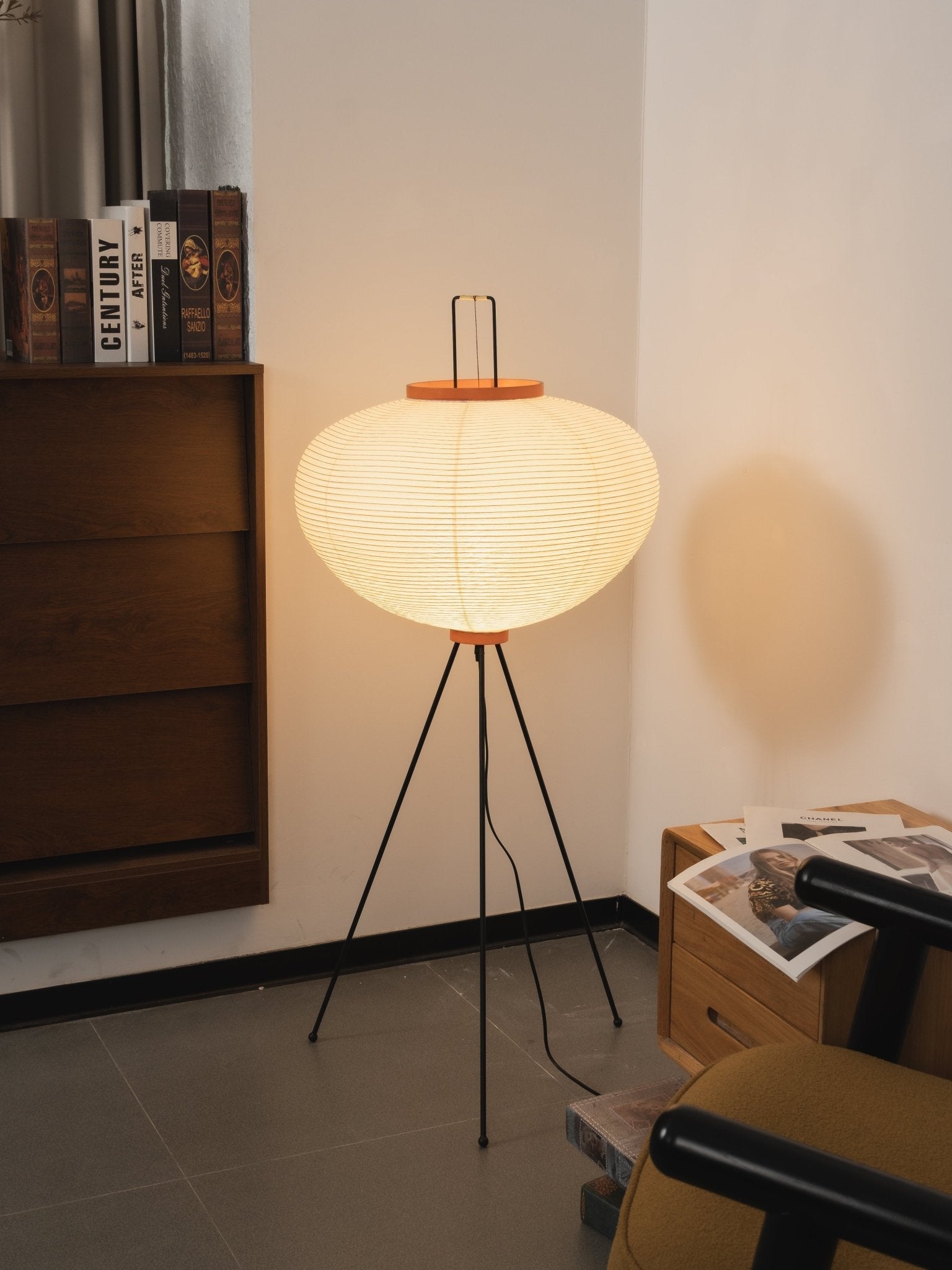 Nubira Mulberry Paper Sculptural Floor Lamp