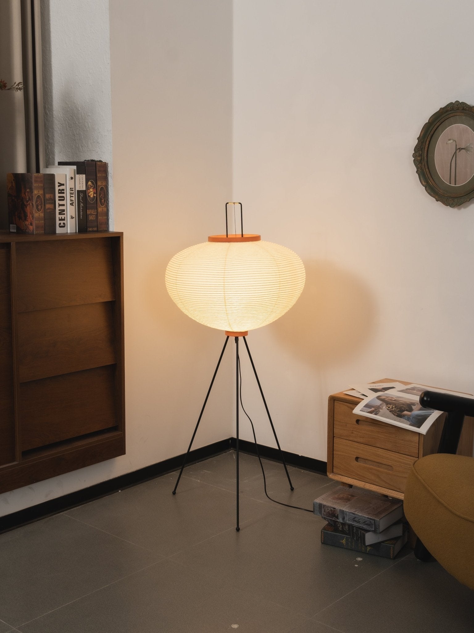 Nubira Mulberry Paper Sculptural Floor Lamp