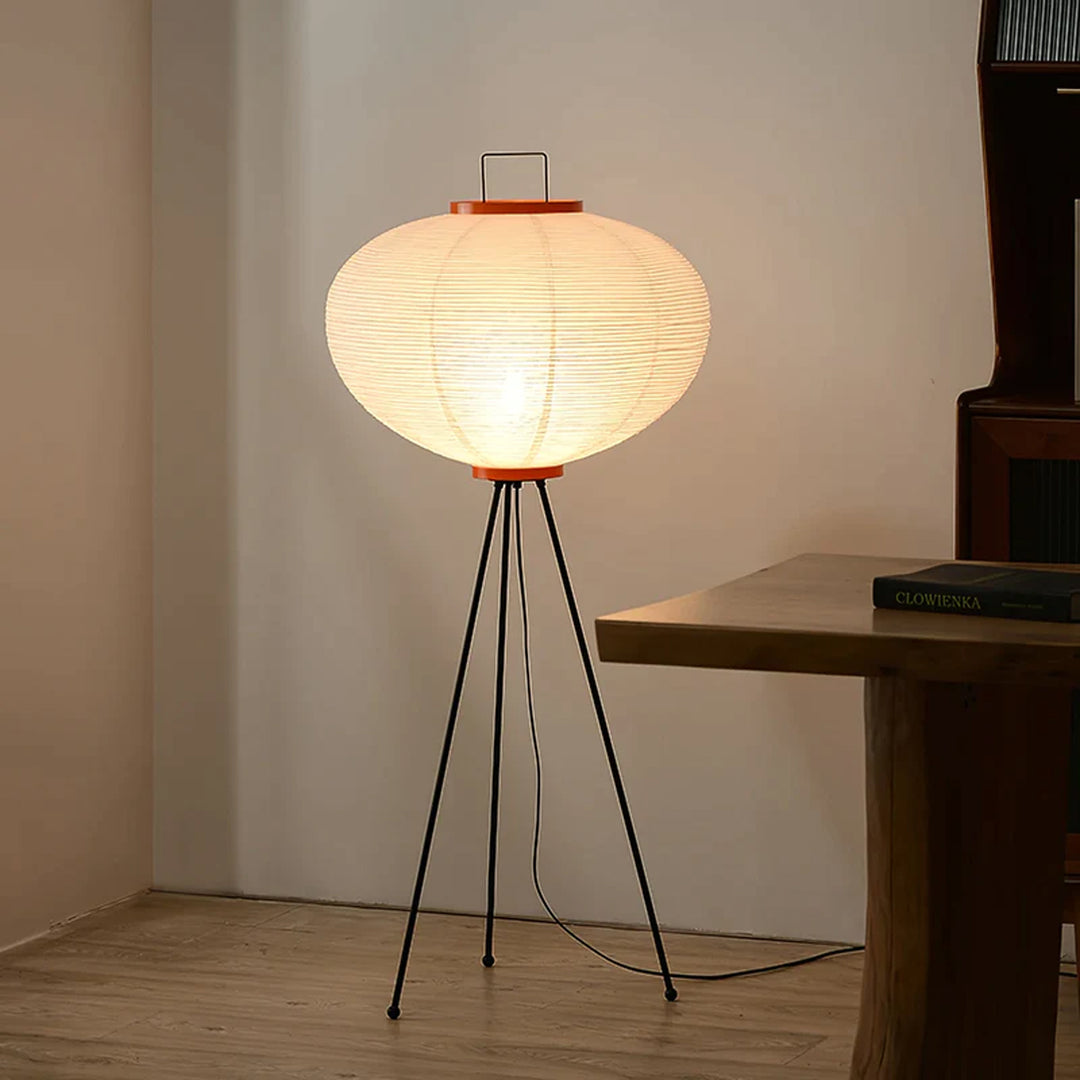 Nubira Mulberry Paper Sculptural Floor Lamp