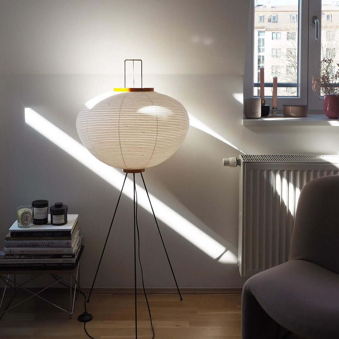 Nubira Mulberry Paper Sculptural Floor Lamp