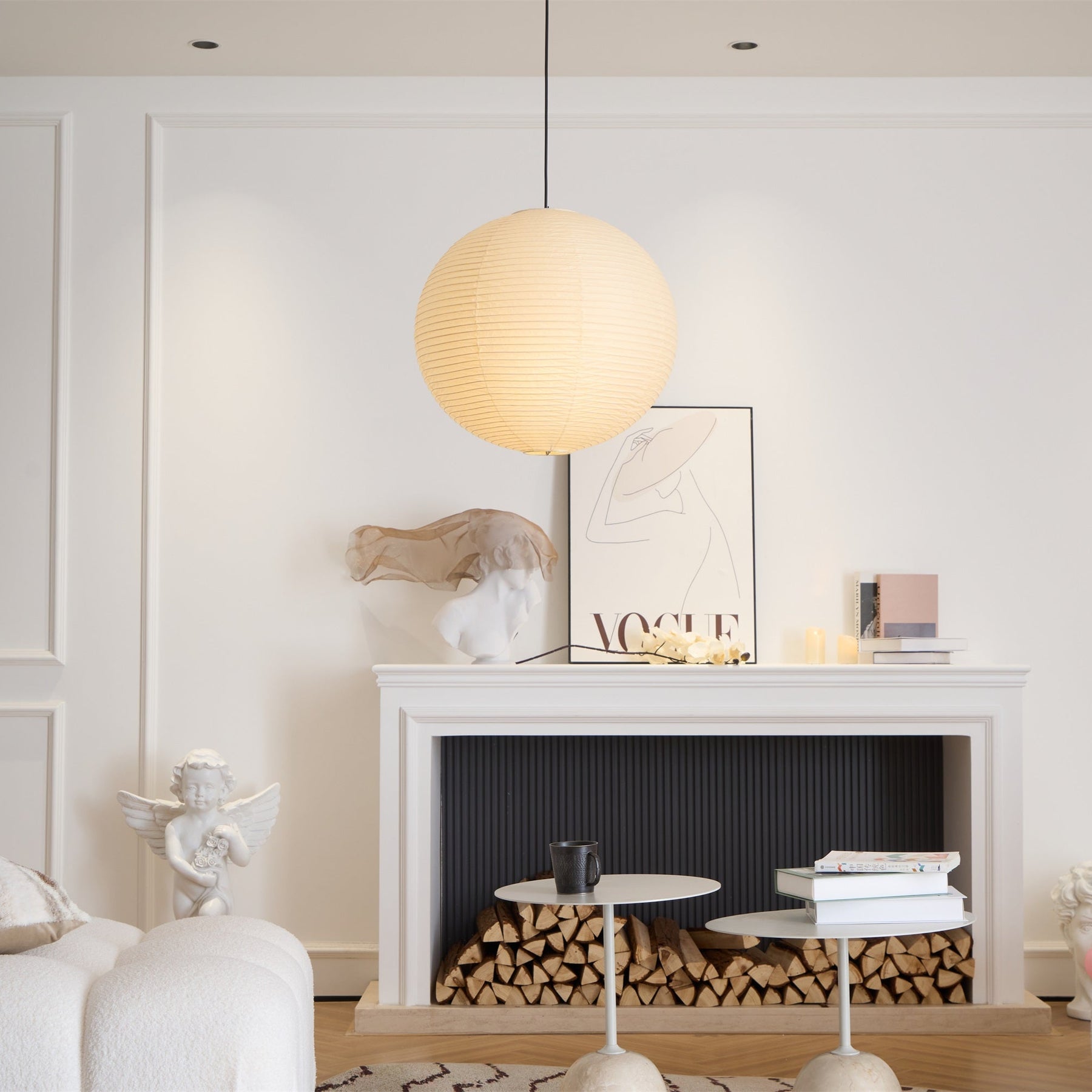 Suspension globe en papier Nuvora