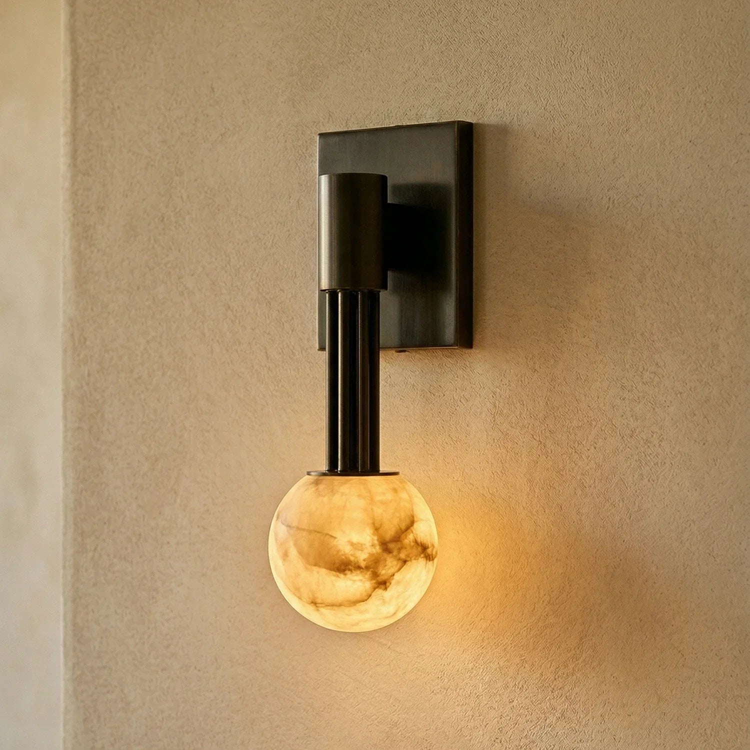 Obra Spherical Alabaster Wall Lamp