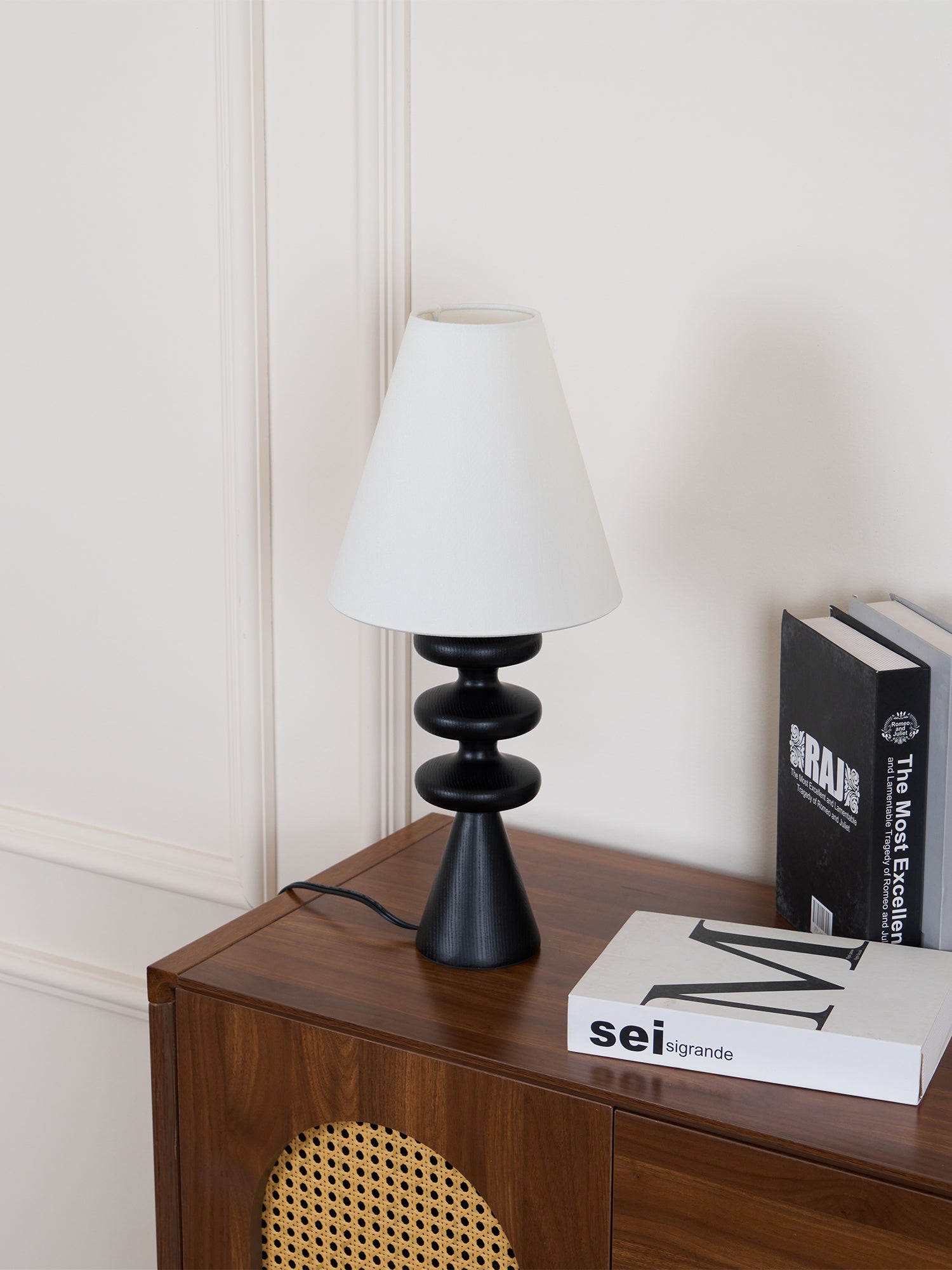 Ondelle Carved Wood Table Lamp