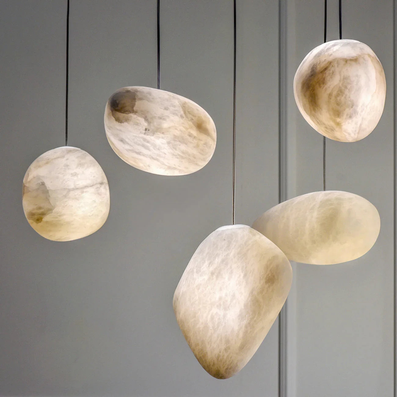 Orelisse Alabaster Pebble Pendant Light