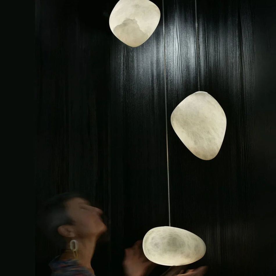 Orelisse Alabaster Pebble Pendant Light